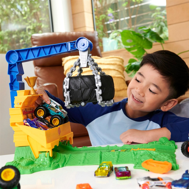 Ігровий набір Hot Wheels Monster Truck Arena Smashers Rhinomite's Chargin' Challenge (0194735195480) - зображення 7