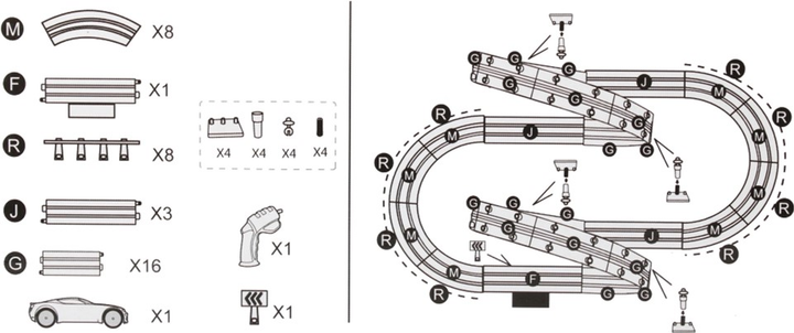 Автомобільний трек JJ Slot Racing 502251 (5904335860382) - зображення 5
