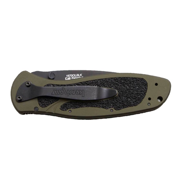 Нож складной Kershaw Olive Drab Blur (длина: 200мм, лезвие: 86мм, черное), оливковый - изображение 2