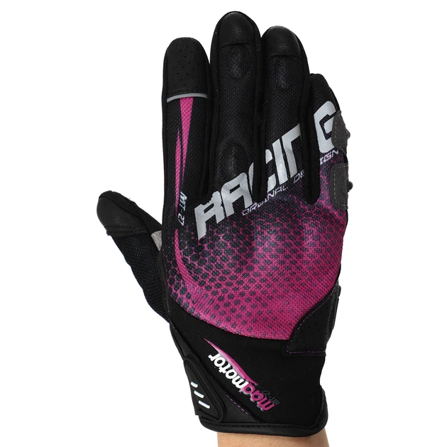 Моторукавички MAD R Pro (поліестер, super fabric, шкіра, розмір L, Чорно-фіолетовий) (MT-27_Чорно-фіолетовий_L) - зображення 3