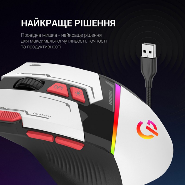 Мышка GamePro GM300W USB White (GM300W) - изображение 4