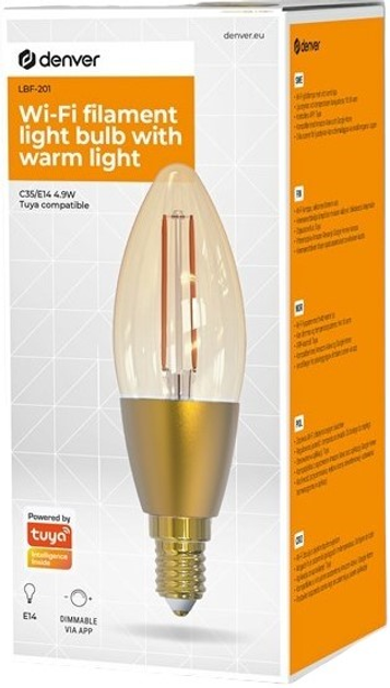 Розумна лампочка Denver Filament 1800-2700K (LBF-201) - зображення 2