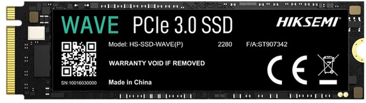SSD диск Hiksemi WAVE(P) 256GB M.2 2280 NVMe PCIe 3.0 x4 3D NAND TLC (HS-SSD-WAVE(P)(STD)/256G/PCIE3/WW) - зображення 1