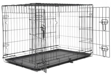 Buda dla psa Nordic Paws Wire cage black M 47 x 77 x 55 cm (540058529736) (5400585297362) - obraz 1