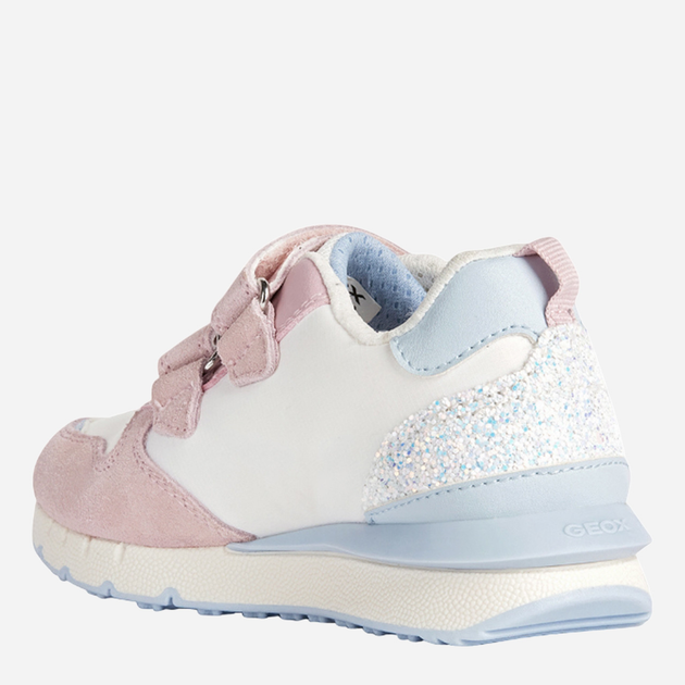 Buty sportowe dla dziewczynki Geox J35GZD022FU-C0674 29 Biały/Różowy (8056206079342) - obraz 3