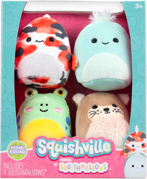 Набір м'яких іграшок Squishmallows Squishville Pond Squad 4 шт (0191726876984) - зображення 1