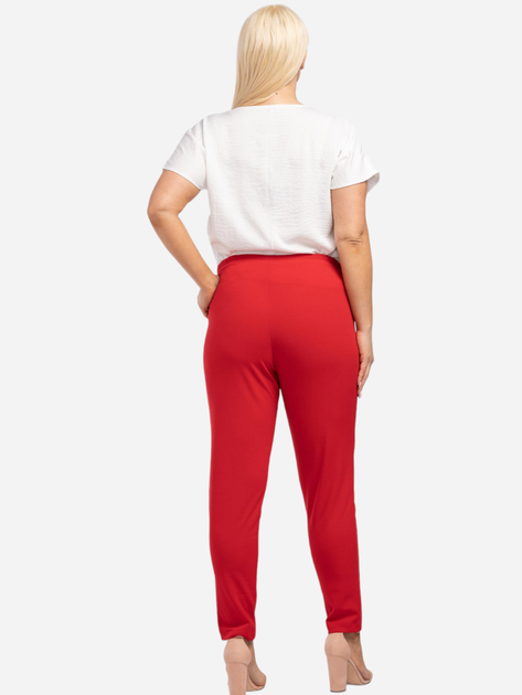 Spodnie slim fit damskie Karko Z695 42-44 Czerwone (5903676059219) - obraz 2