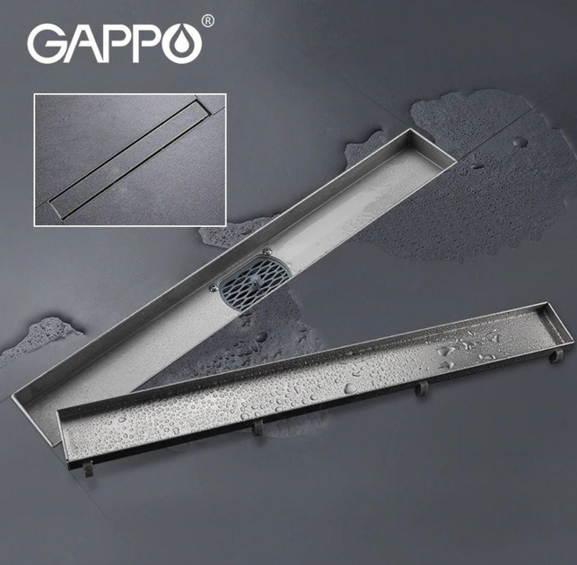 Душевой трап Gappo 1000 мм из нержавеющей стали под плитку (сатин) G810007-4 - изображение 2