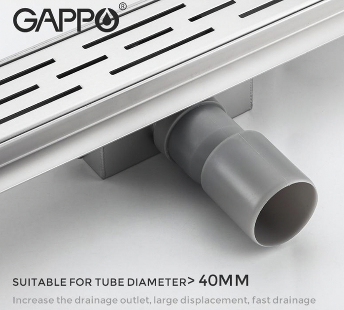 Душевой трап Gappo 1000 мм нержавеющая сталь (сатин) G810007-1 - изображение 4