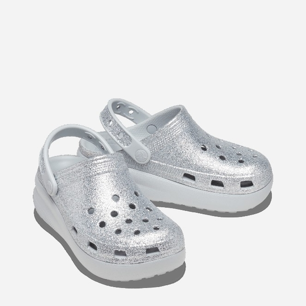 Дитячі крокси для дівчинки Crocs CR207834-SHIM 29-30 C12 Сріблясті (196265165001) - зображення 2