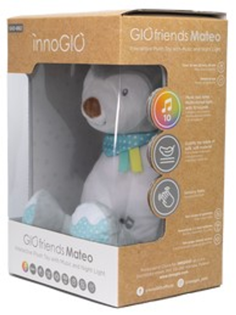 Zabawka dla dzieci InnoGIO GIO Friends Mateo Interactive Plush Toy GIO-882 muzyczna (5904405021132) - obraz 7