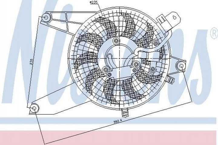 Вентилятор охлаждения двигателя NISSENS 85370 Hyundai Terracan 97643H1600, 97643H1601 - изображение 1