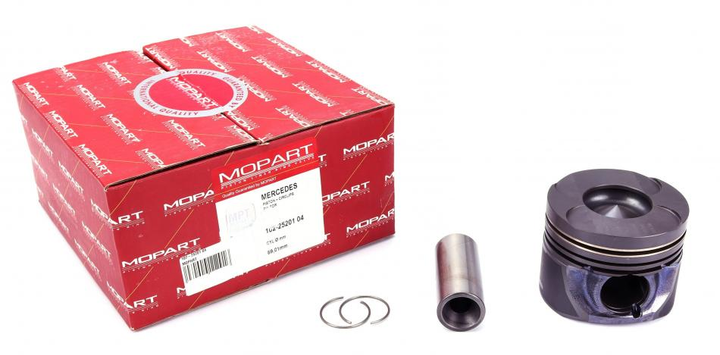 Поршня MOPART 102-25201 04 Mercedes S-Class, E-Class, Sprinter, Vito, V-Class, C-Class, M-Class 6110300717, 6110301417, 6130300117 - зображення 1