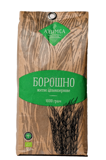 Мука ржаная 1 кг органическая жернового помола TM Ahimsa - изображение 6