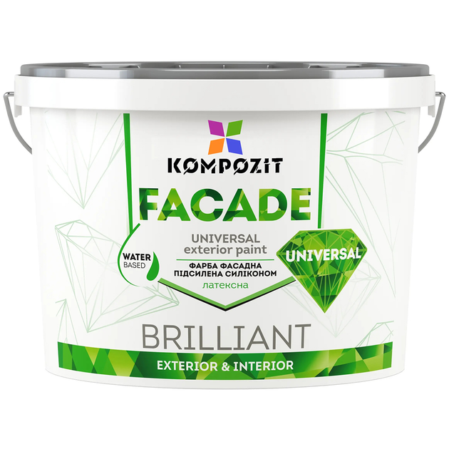 Фасадна фарба Kompozit Facade Universal матова 4.2кг - зображення 1