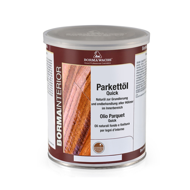 Масло для паркету Borma Wachs Olio Parquet напівглянець 1л - зображення 1