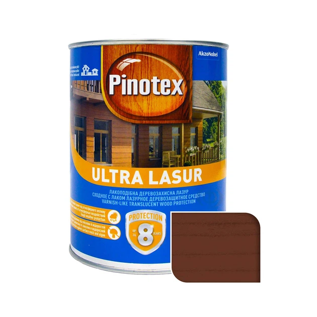 Лазурь для дерева Pinotex Ultra тиковое дерево 1л - Фото 1 Лазурь для дерева Pinotex Ultra тиковое дерево 1л - изображение 1
