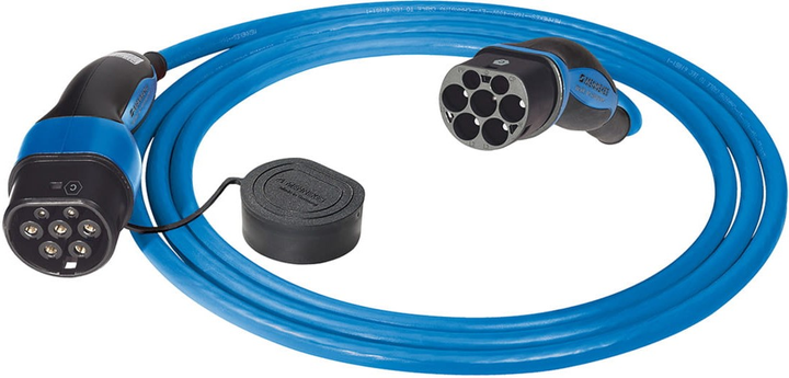 Kabel do ładowania samochodów elektrycznych Mennekes Mode 3 Type 2 4.6 kW 4 m Blue (MEK36210) - obraz 1