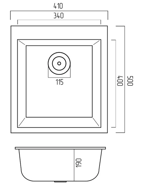 Кухонная мойка Platinum 4150 SOKIL матовая Топаз (SP000038341) - изображение 5