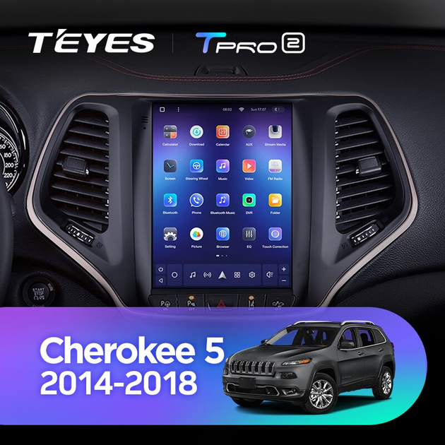 Штатная магнитола Teyes TPRO 2 для Jeep Cherokee 5 KL 2014 - 2018&nbsp; Tesla style Android - изображение 3