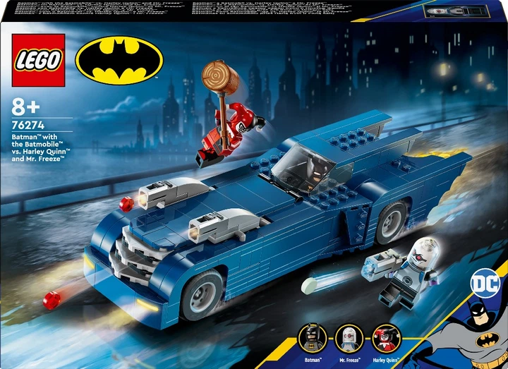 Конструктор LEGO DC Batman Бетмен на бетмобілі проти Харлі Квін і Містера Фріза 435 деталей (76274) - Фото 1 Конструктор LEGO DC Batman Бетмен на бетмобілі проти Харлі Квін і Містера Фріза 435 деталей (76274) - зображення 1