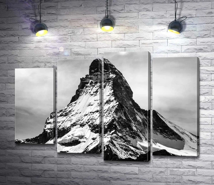 Модульная картина Гострий засніжений шпиль гори Матергорн (Matterhorn) 132x90 см Модуль №3 (000266) - Фото 1 Модульная картина Гострий засніжений шпиль гори Матергорн (Matterhorn) 132x90 см Модуль №3 (000266) - зображення 1