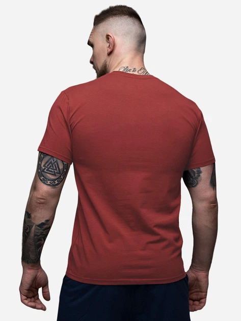 Футболка хлопковая длинная мужская Libertine 1207 3XL Бордовая (4821207161387) - изображение 2