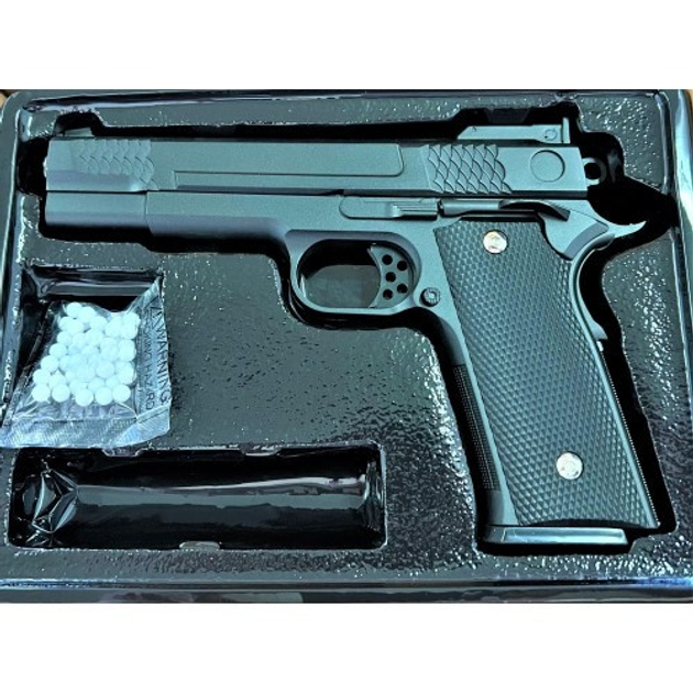 Страйкбольный пистолет "Браунинг Browning HP" Galaxy G20 металл черный - изображение 2