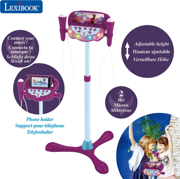 Zestaw mikrofonów na stojaku Lexibook Disney Frozen (3380743086071) - obraz 6