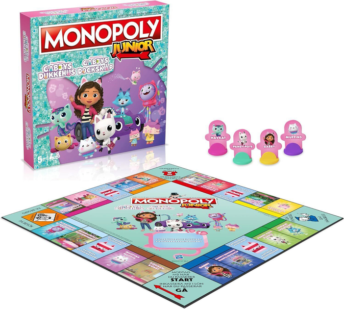 Gra planszowa Winning Moves Monopoly Junior Gabby's Dollhouse (5036905054423) - obraz 2