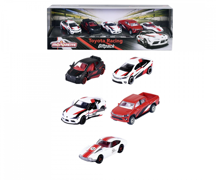 Набір машинок Majorette Toyota Racing 5 шт (3467452074640) - зображення 1