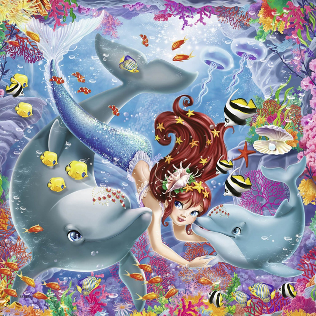 Zestaw puzzli Ravensburger Charming Mermaids 3 x 49 elementów (4005556080632) - obraz 2