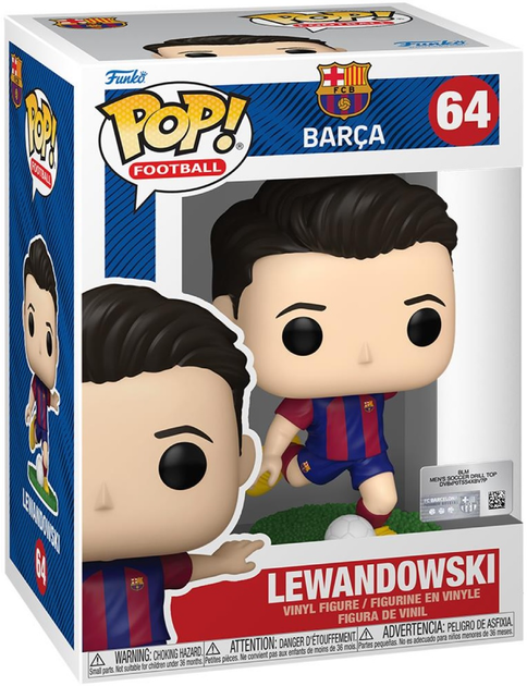 Figurka Funko POP Football FC Barcelona - Lewandowski 64 (5908305247234) - obraz 1