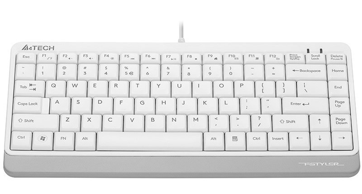 Клавіатура дротова A4Tech FK11 Fstyler Compact Size USB White (A4TKLA47119) - зображення 2