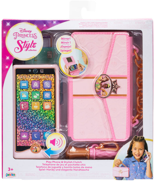 Ігровий набір Jakks Pacific Disney Princess Style Collection Play Phone & Stylish Clutch (0192995221314) - зображення 1