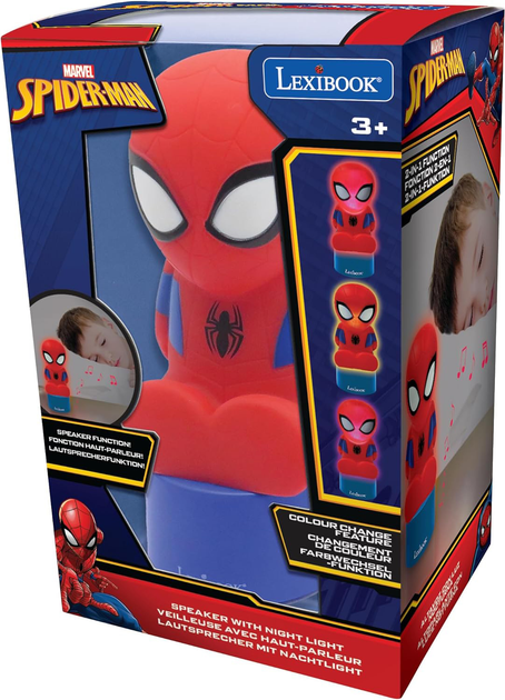 Zabawka z lampką nocną Lexibook Nightlight Speaker Spider-Man (3380743098302) - obraz 1