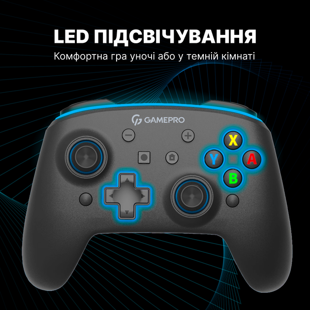 Бездротовий геймпад GamePro MG1200 Black-Blue - зображення 5