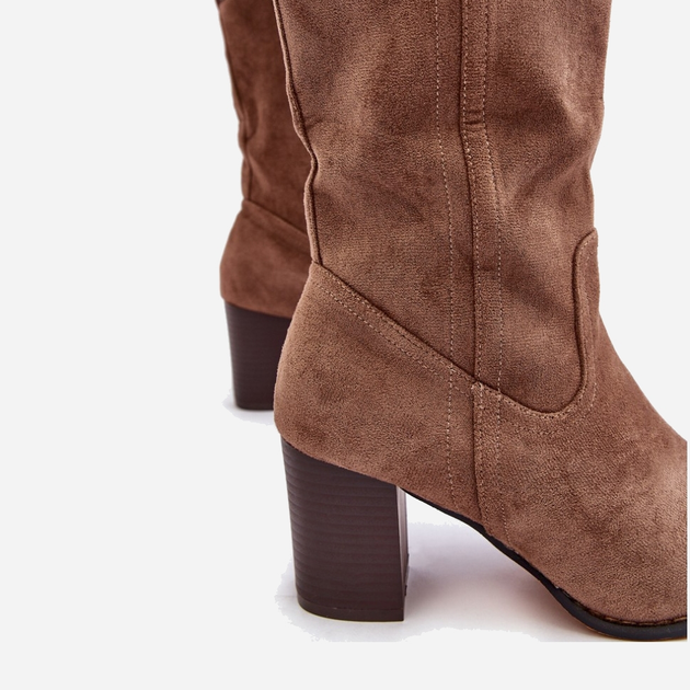 Kowbojki damskie niskie Danell 41 Ciemnobeżowe (5905677956429) - obraz 7