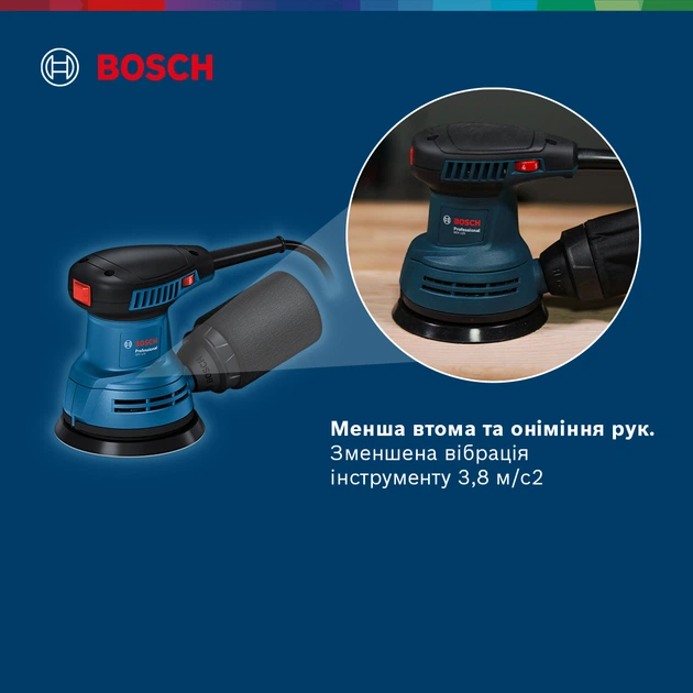 Ексцентрикова шліфувальна машина Bosch GEX 125 (06013A8020) - зображення 8