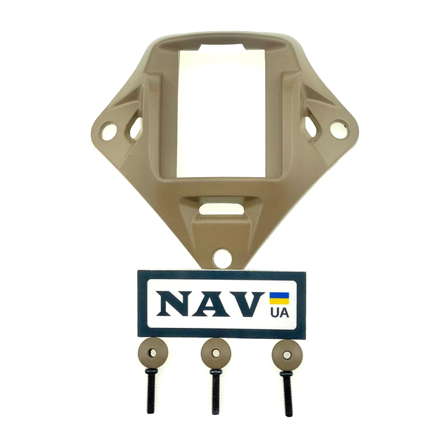 Металлический кронштейн платформа крепление шрауд NVG Mount звезда на шлем - Койот - изображение 1