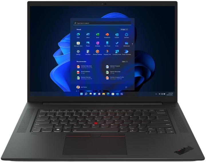 Ноутбук Lenovo ThinkPad P1 Gen 6 (21FV000EMH) Black Paint - зображення 1