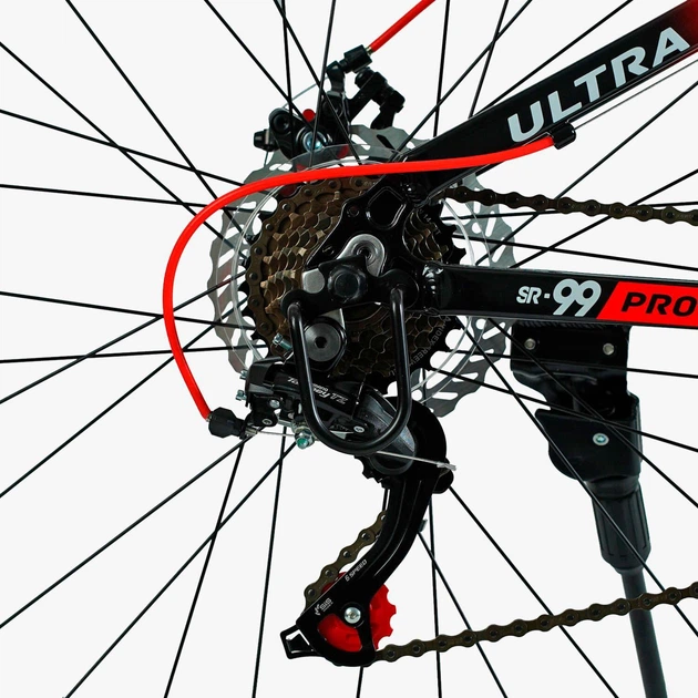 Спортивный велосипед Corso «ULTRA» 26 дюймов (UL-26326) рама алюминиевая 13’’, оборудование Shimano 21 скорость - изображение 7