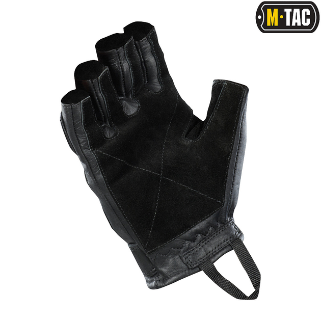 Перчатки кожаные беспалые Tactical Mk.1 M-Tac M Black Assault - изображение 2