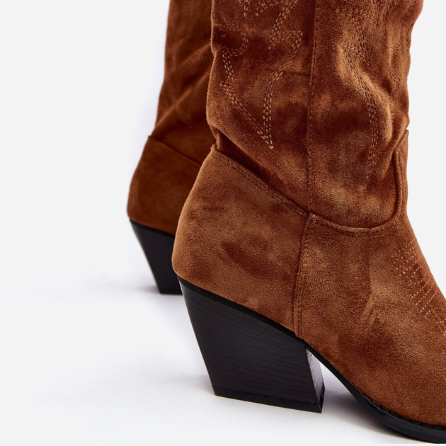 Kowbojki damskie wysokie Sloana 40 Camel (5905677972191) - obraz 7