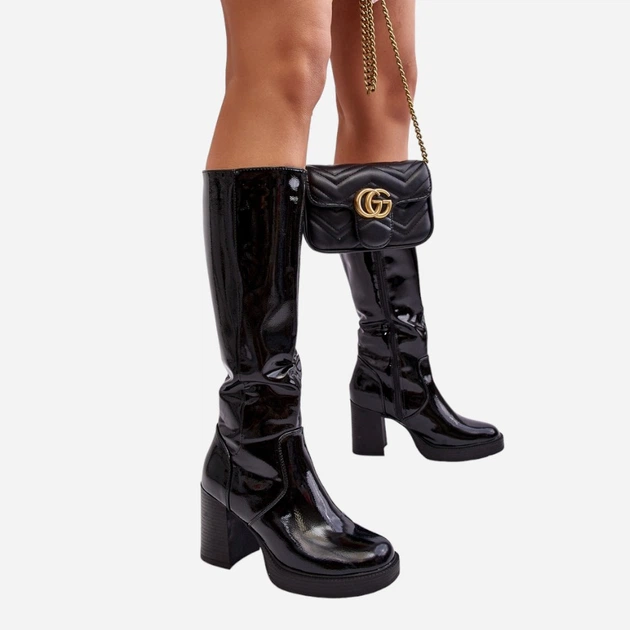 Жіночі чоботи Efatina 40 Чорні (5905677956542) - зображення 5