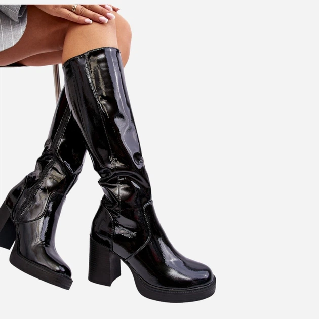 Жіночі чоботи Efatina 40 Чорні (5905677956542) - зображення 6