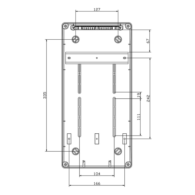 Щит з розетками 2x16A 4P, 2xSchuko, IDE CSN9PT/RR на 9 модулів IP44 SV9301 - зображення 4