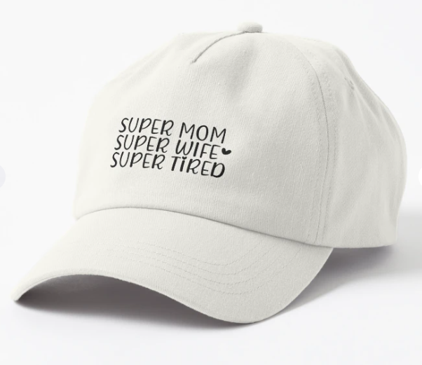 Кепка Унісекс Malfini з принтом Super mom super wife super tired для матусі Білий - Фото 1 Кепка Унісекс Malfini з принтом Super mom super wife super tired для матусі Білий - зображення 1