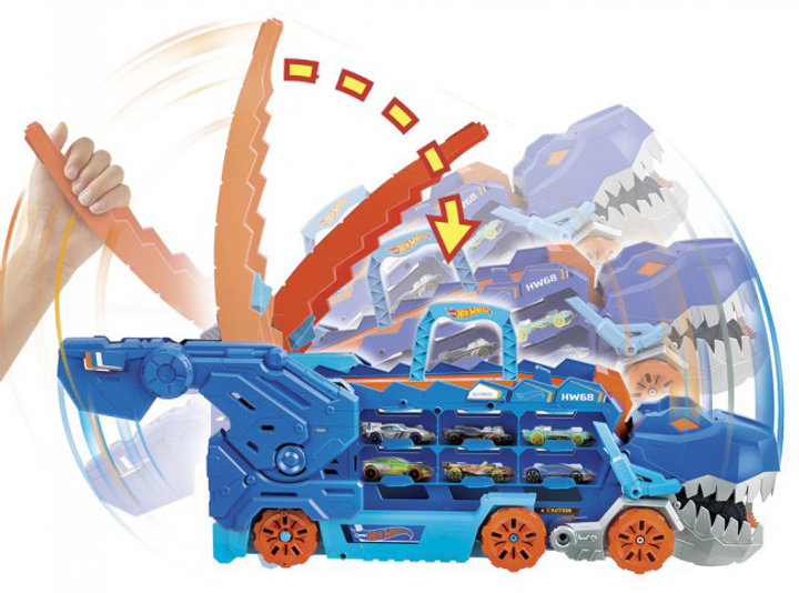 Mega Transporter Hot Wheels City T-Rex (0194735140022) - obraz 4