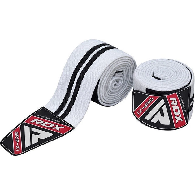 Бинти на коліна RDX K1 GYM Knee Wraps White/Black Plus - изображение 5